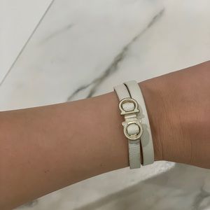 Salvatore Ferragamo soft leather wrap bracelet